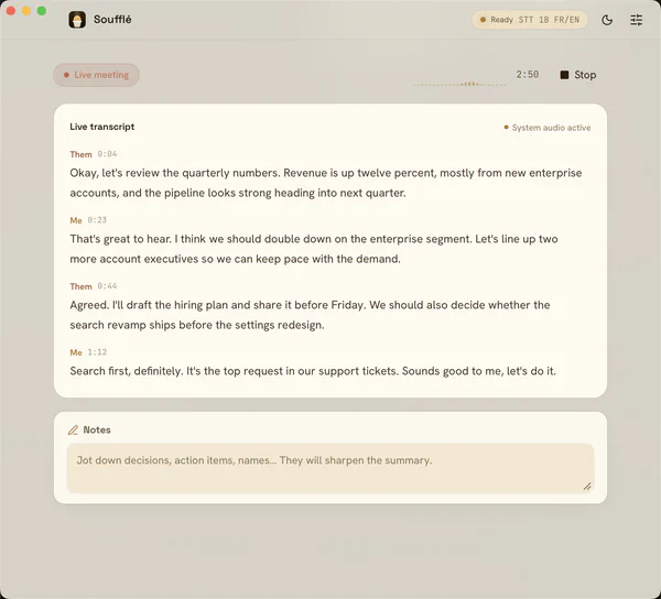 Soufflé: Local Transcription on macOS (and Learning Rust Along the Way)