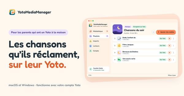 YotoMediaManager : les chansons que mon enfant veut sur son Yoto
